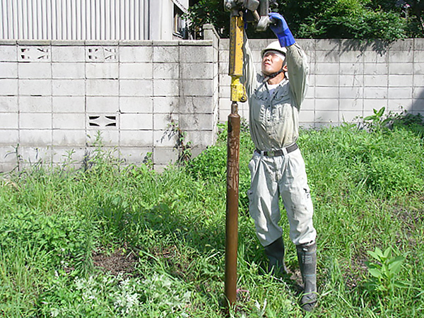 建屋解体後、土壌環境調査として実施。